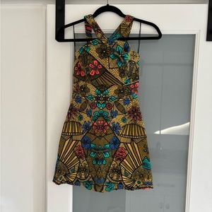 Zara Multicolor Patterned Mini Dress